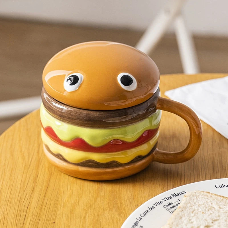 hamburger shaped coffee mug