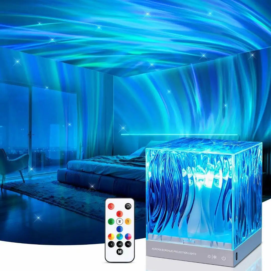 Aurora Borealis Crystal LED Lamp