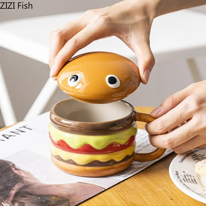 hamburger shaped coffee mug