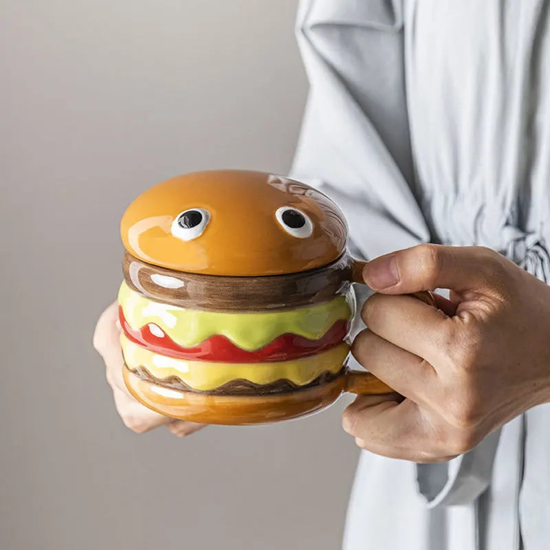 hamburger shaped coffee mug