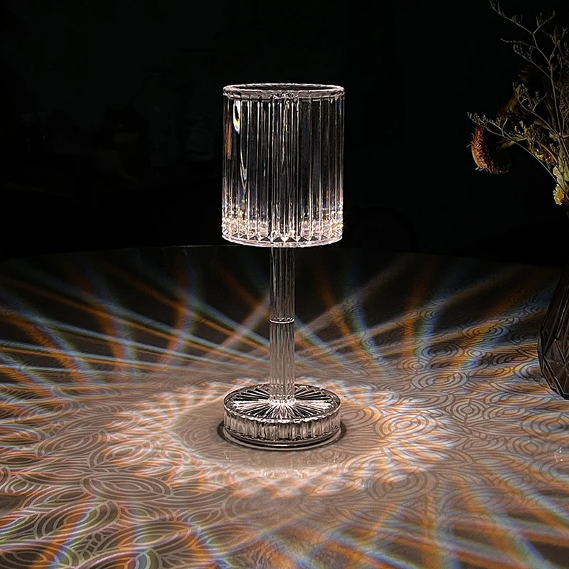 Glass table lamp