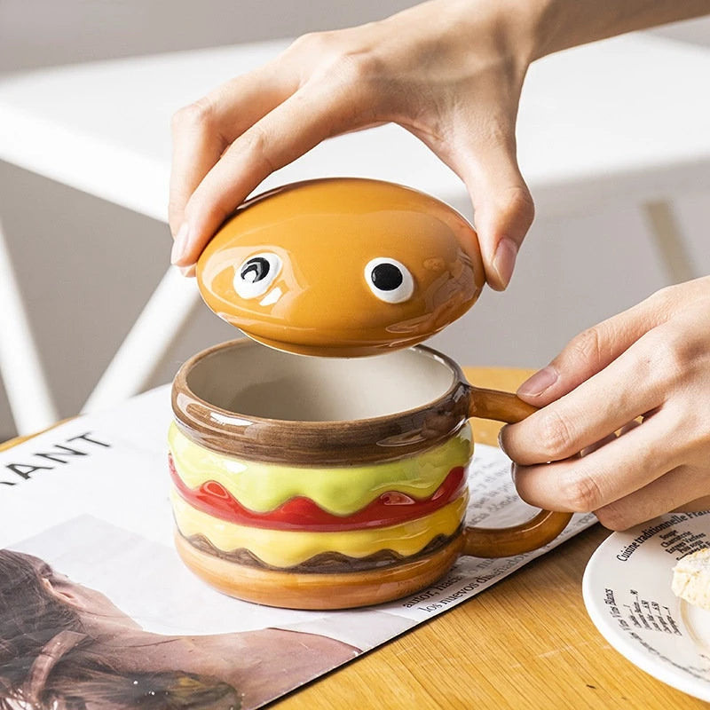 hamburger shaped coffee mug