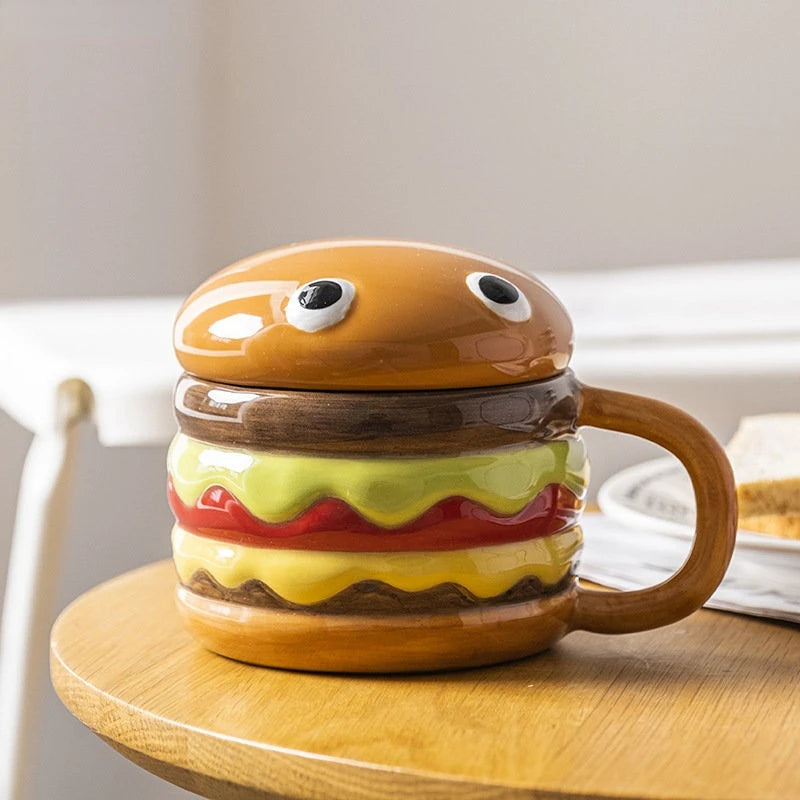 hamburger shaped coffee mug