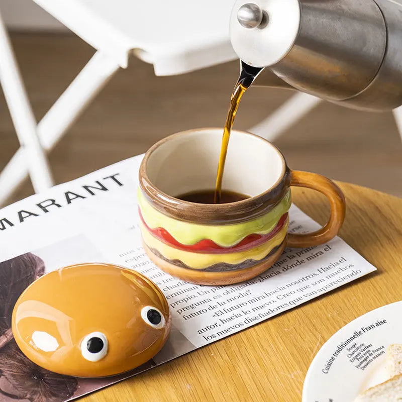 hamburger shaped coffee mug