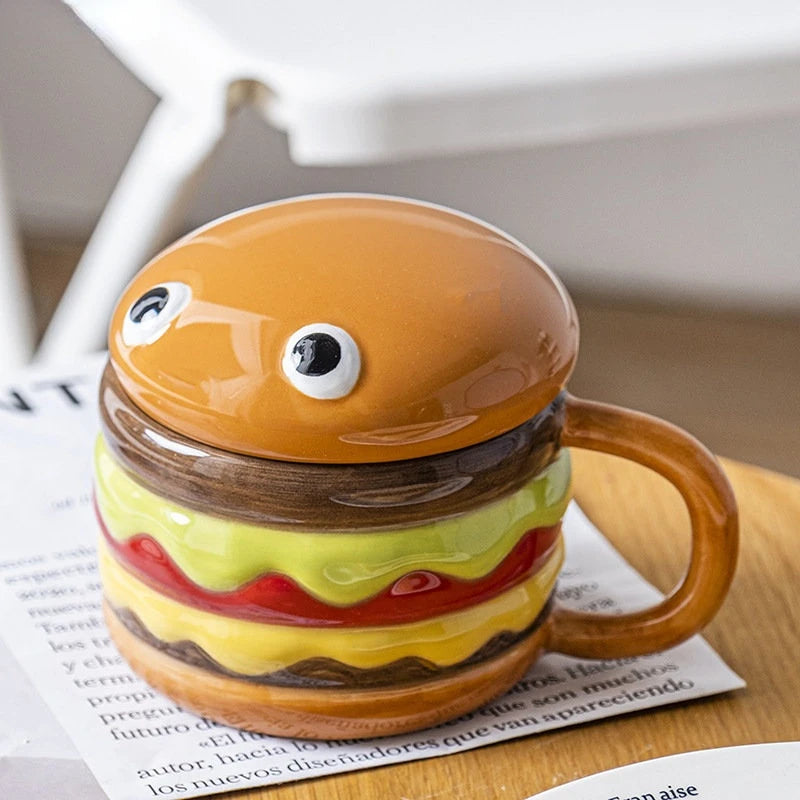 hamburger shaped coffee mug