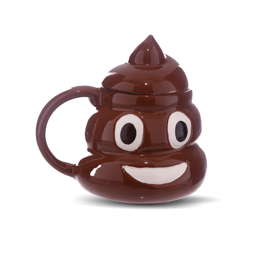 poop-shaped coffee mug