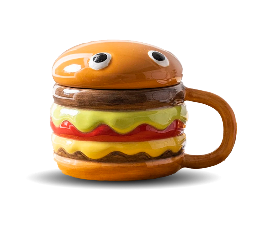 hamburger shaped coffee mug